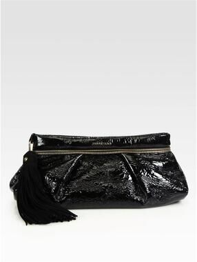 Jimmy Choo Lulu Crush Patent Leather Clutch NEW